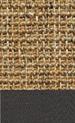Sisal Salvador cork 080 tæppe med kantbånd i granit 045